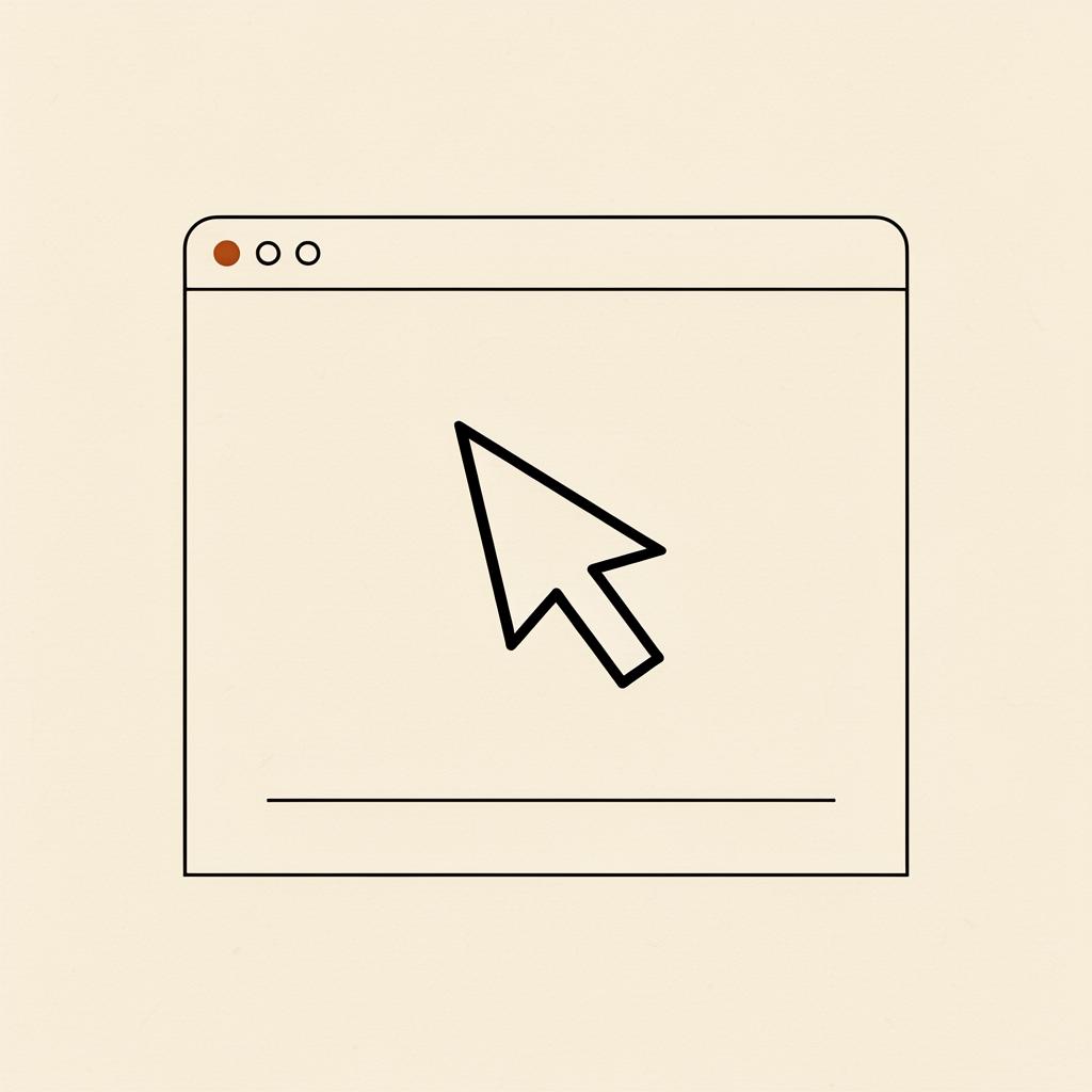 Editorial illustration of a landing page wireframe